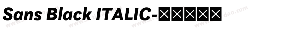 Sans Black ITALIC字体转换